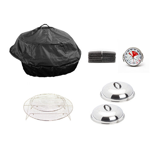 The Essential Accessory Bundle for Pro TT (Vinyl Cover, Cooking Covers, Roasting Racks, Thermometer, Cleaning Pads)