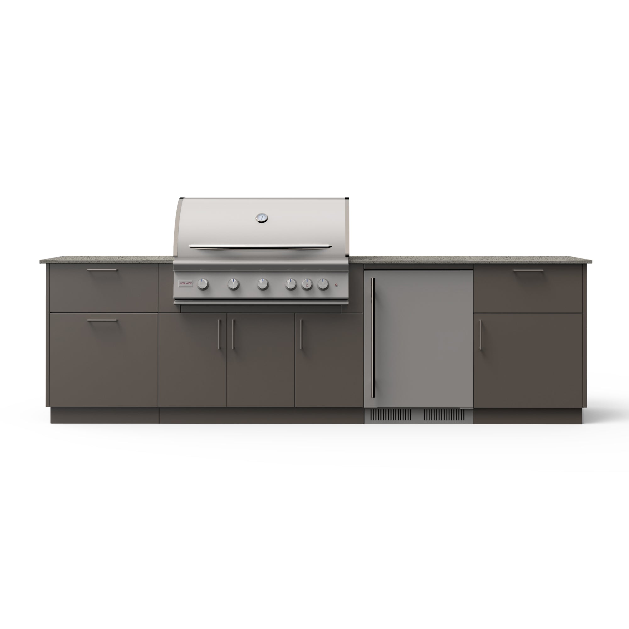 Blaze Morning Glow 10-Ft Outdoor Kitchen Island with 40-inch LTE+ Grill and 5.5 Cu. Ft. Refrigerator