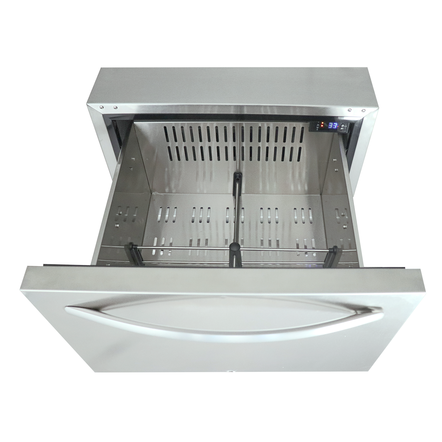 Stainless Two Drawer Refrigerator - UL Rated