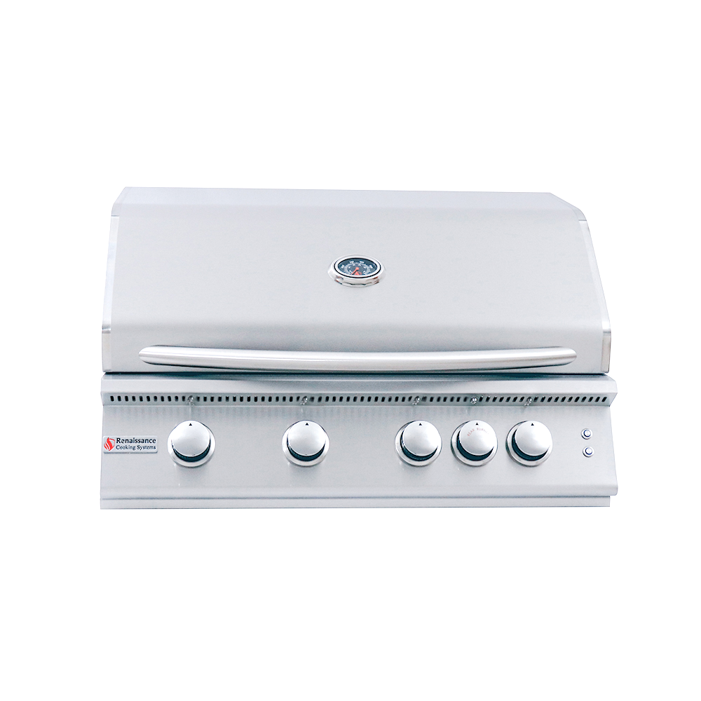32" Premier Grill, Blue LED W/Rear Burner