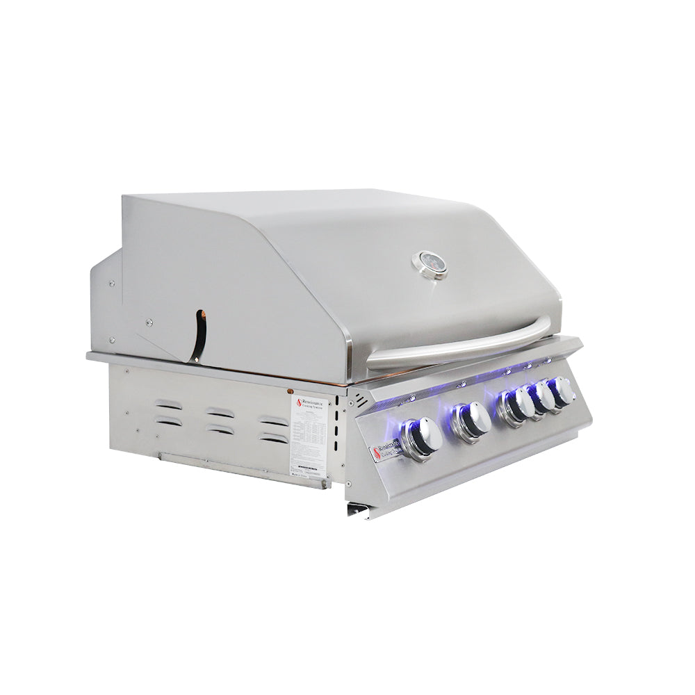 32" Premier Grill, Blue LED W/Rear Burner