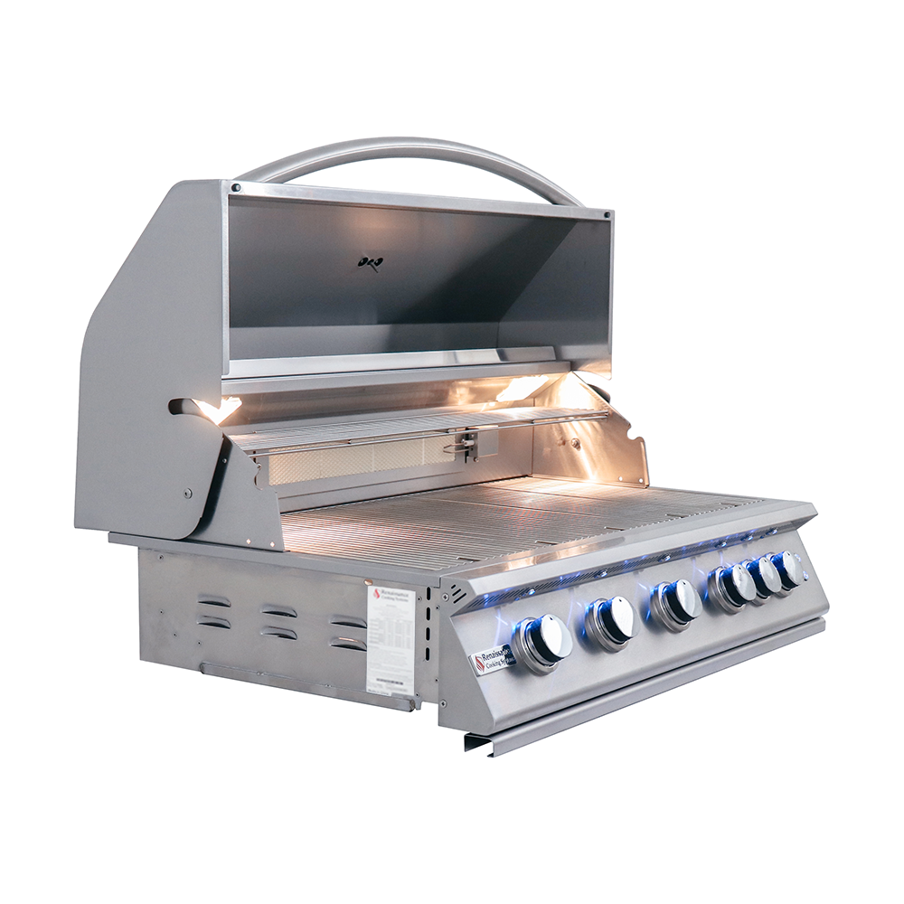 40" Premier Grill, Blue LED W/Rear Burner