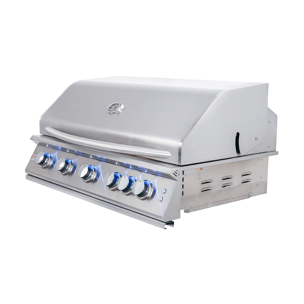40" Premier Grill, Blue LED W/Rear Burner