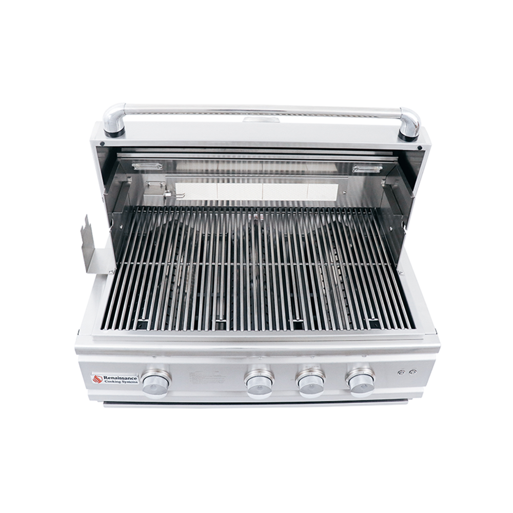 30" Cutlass Pro Grill, Blue LED W/Rear Burner