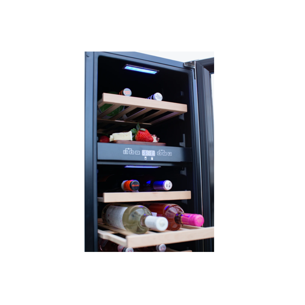 Wine Cooler Refrigerator W/ 15" Glass Window