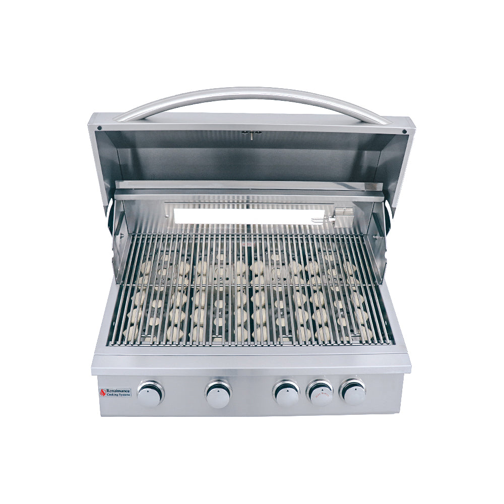 32" Premier Grill W/Rear Burner