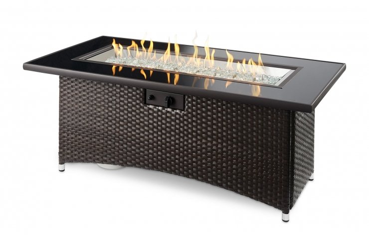 Montego Linear Gas Fire Pit Table