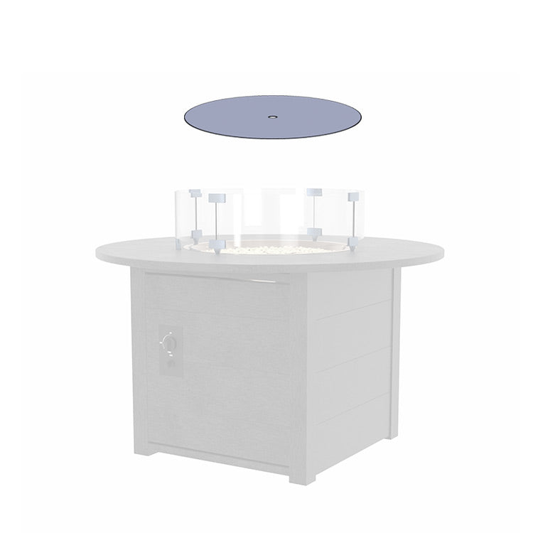 Round Fire Table Smoked Glass Cover - 1FTR20-C