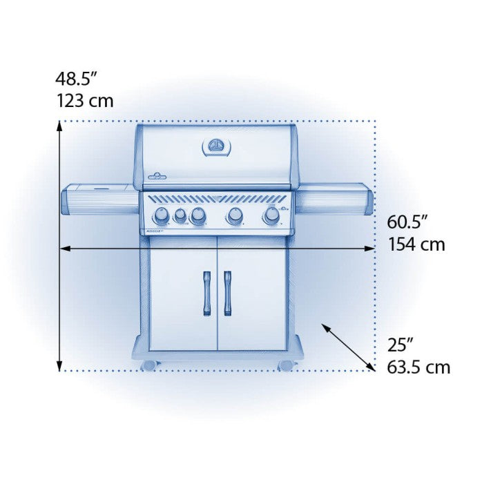 Rogue® SE 525 Gas Grill with Infrared Rear and Side Burners, Stainless Steel