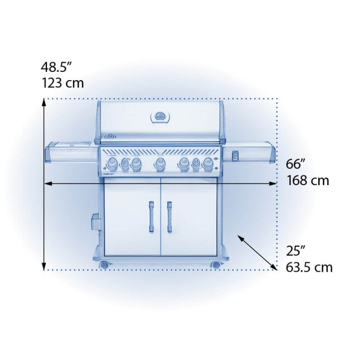 Rogue® SE 625 Gas Grill with Infrared Rear and Side Burners, Stainless Steel