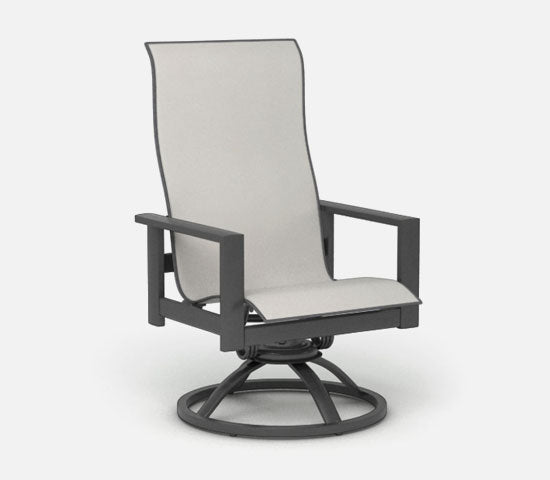 Elements Aluminum High Back Swivel Rocker