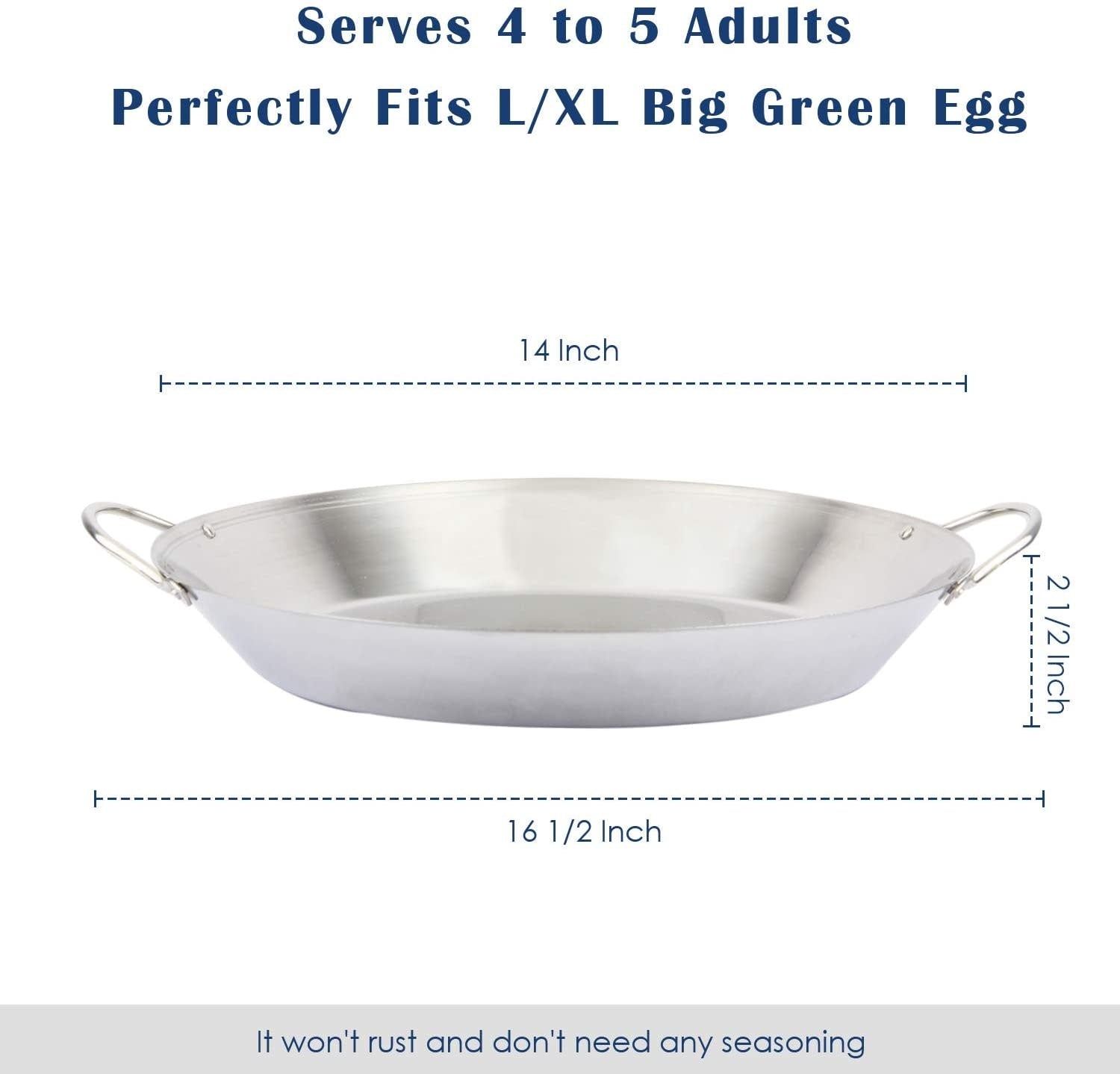 Stainless Steel Stir-Fry Paella Pan