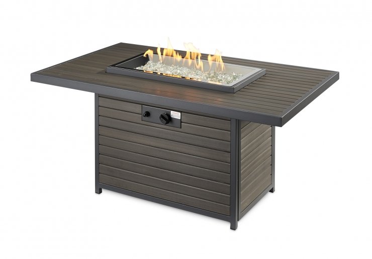 Brooks Rectangular Gas Fire Pit Table