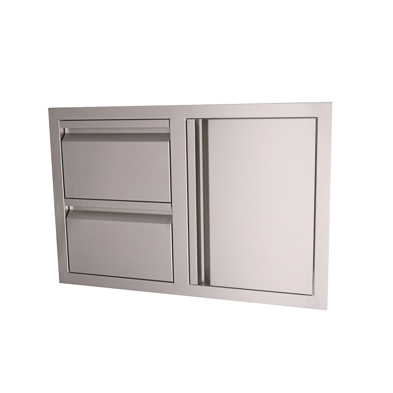 Valiant Stainless Double Drawer/Door Combo