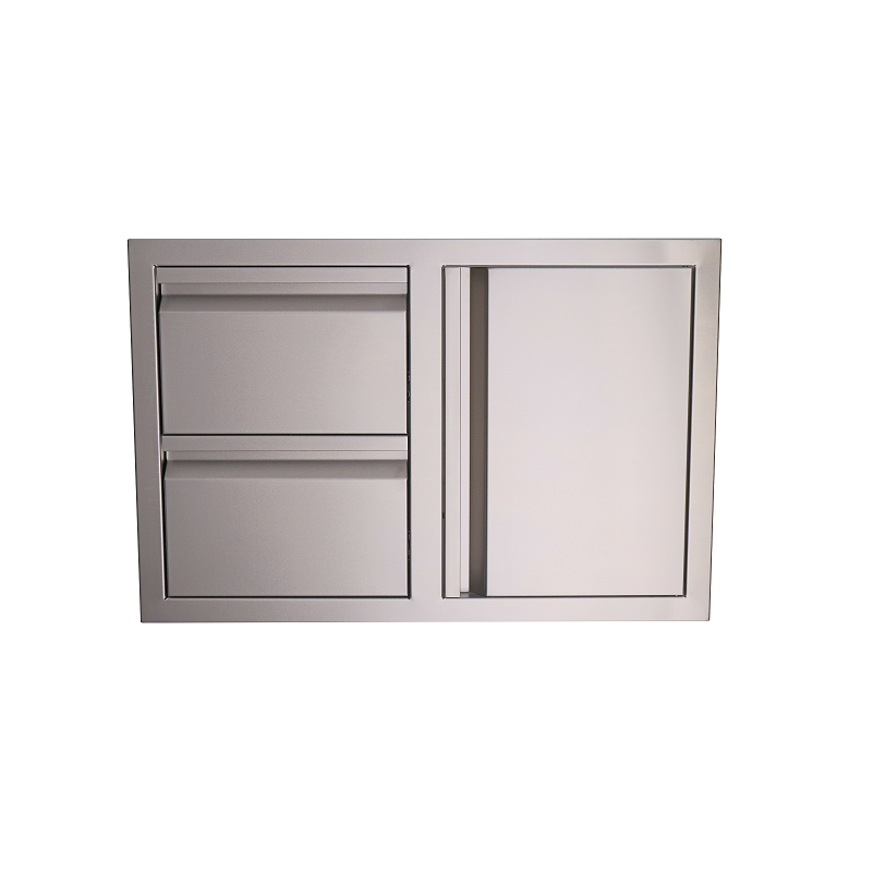 Valiant Stainless Double Drawer/Door Combo