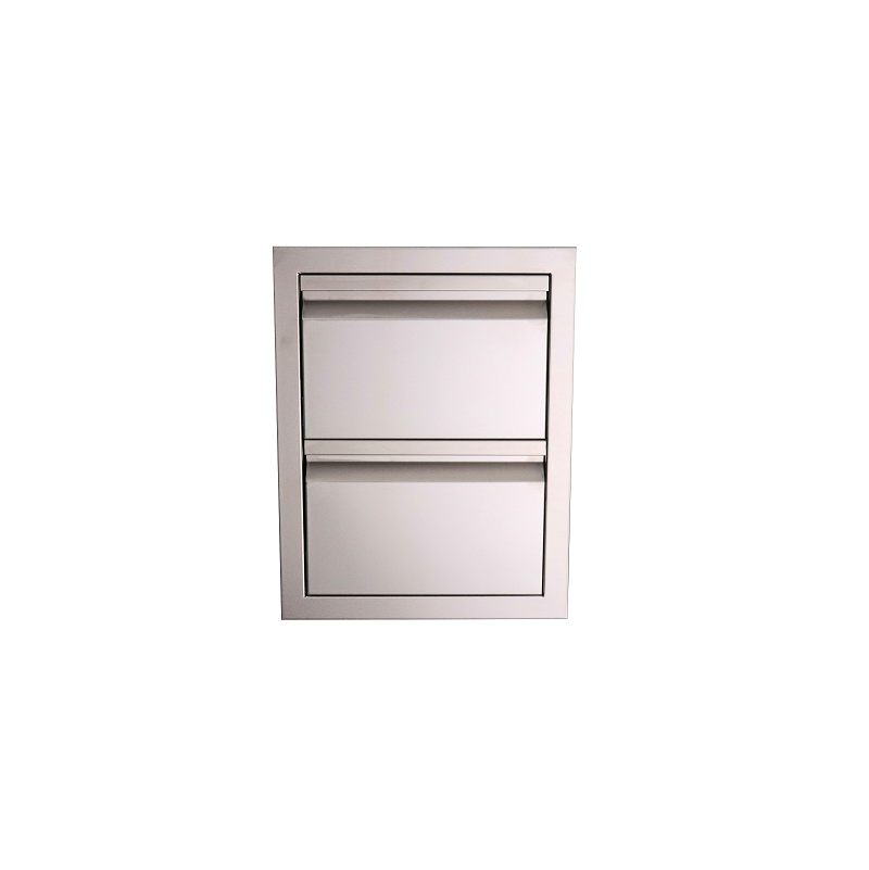 Valiant Stainless Double Drawer - Fully Enclosed