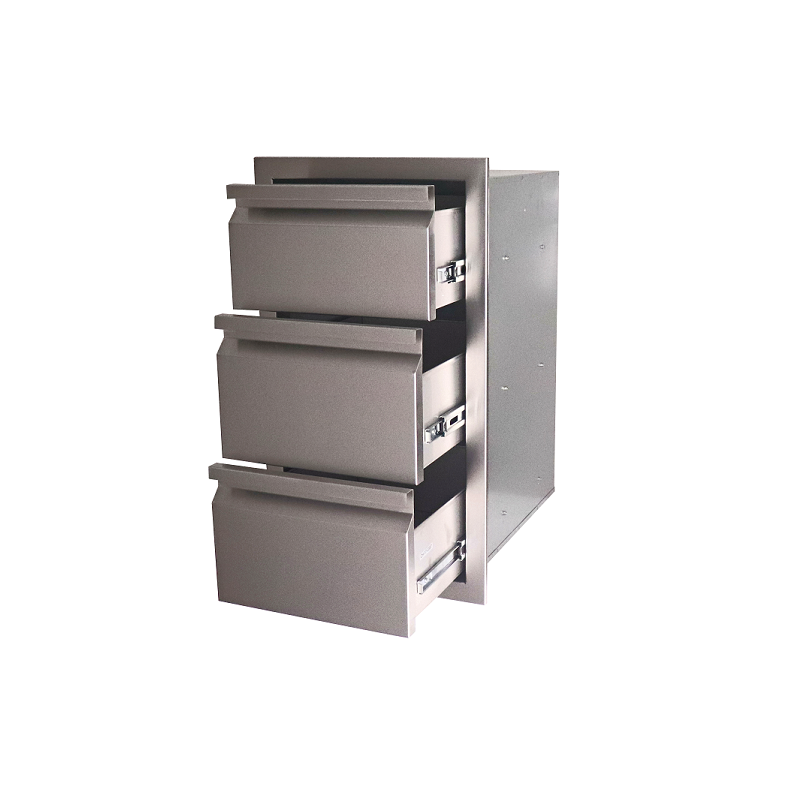 Valiant Stainless Triple Drawer - Fully Enclosed