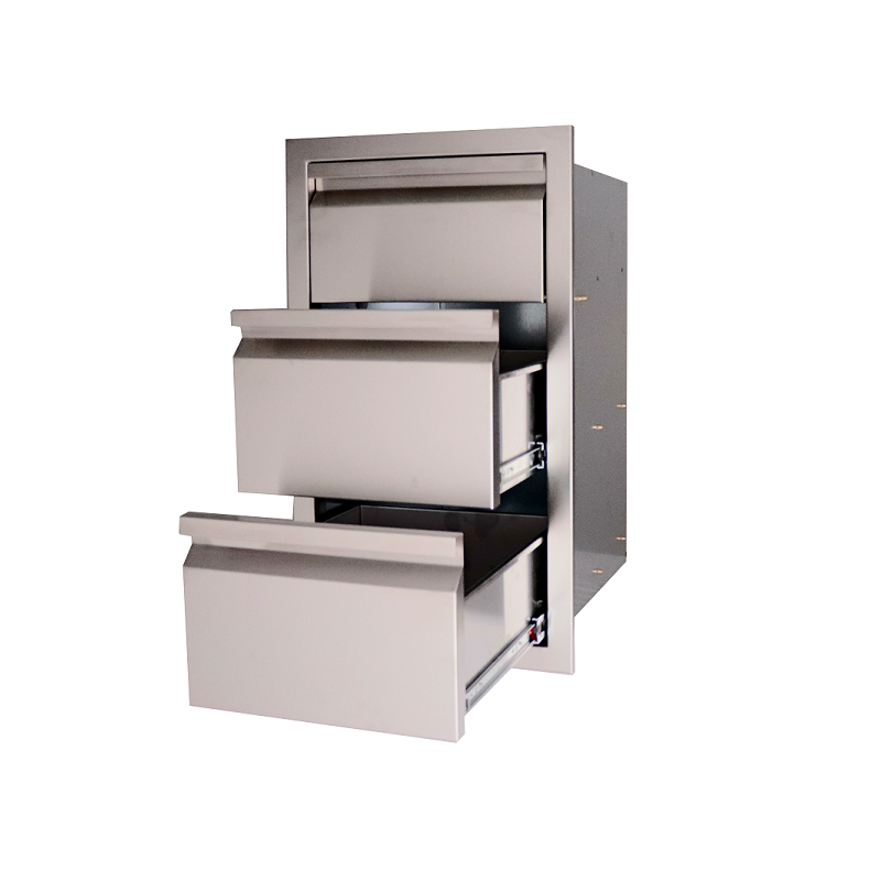 Valiant Stainless Paper Towel Holder/2 Drawer Combo - Fully Enclosed