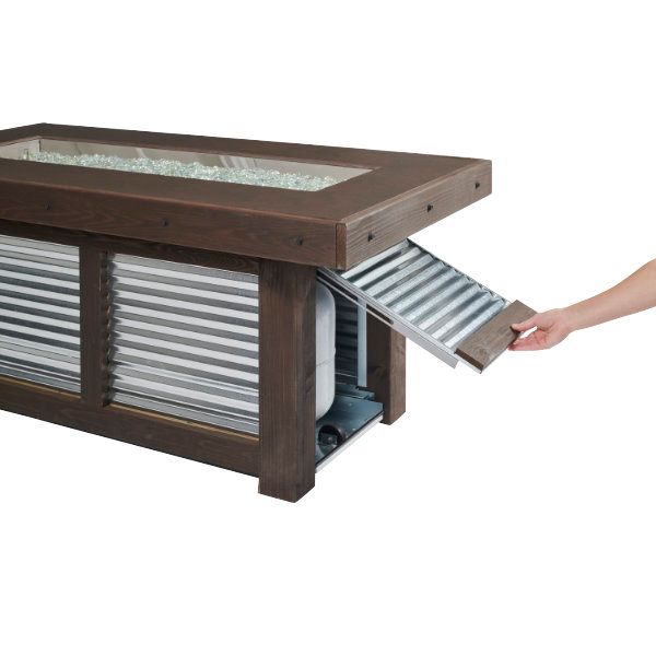 Denali Brew Linear Gas Fire Pit Table