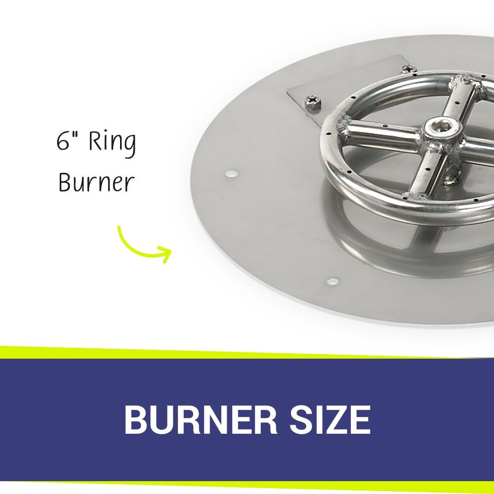 Round Flat Pans w/ Burners (1/2" Nipple)