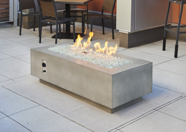 Natural Grey Cove 54" Linear Gas Fire Pit Table