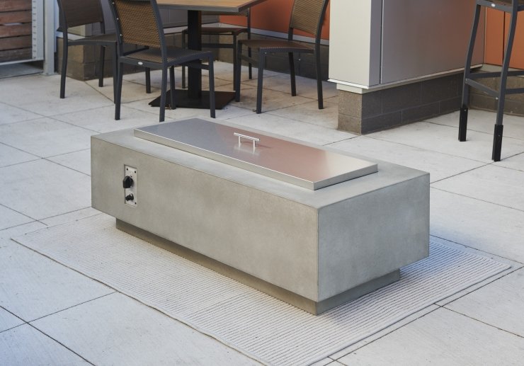 Natural Grey Cove 54" Linear Gas Fire Pit Table