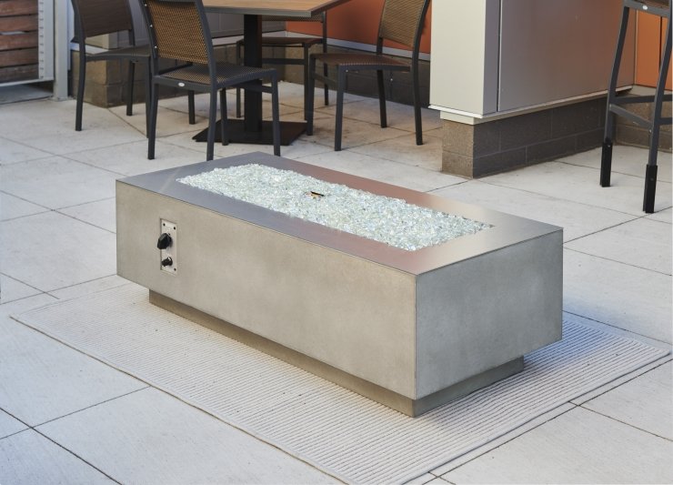 Natural Grey Cove 54" Linear Gas Fire Pit Table