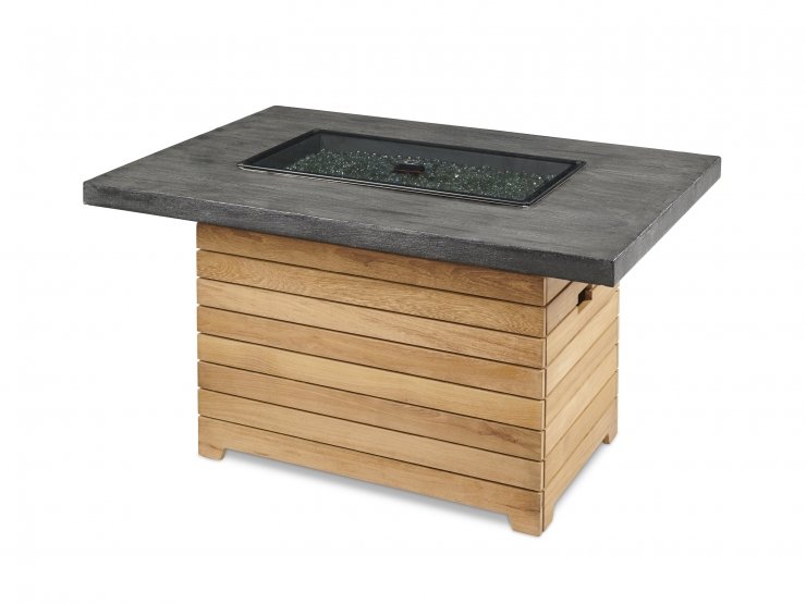 Darien Rectangular Gas Fire Pit Table with Everblend Top