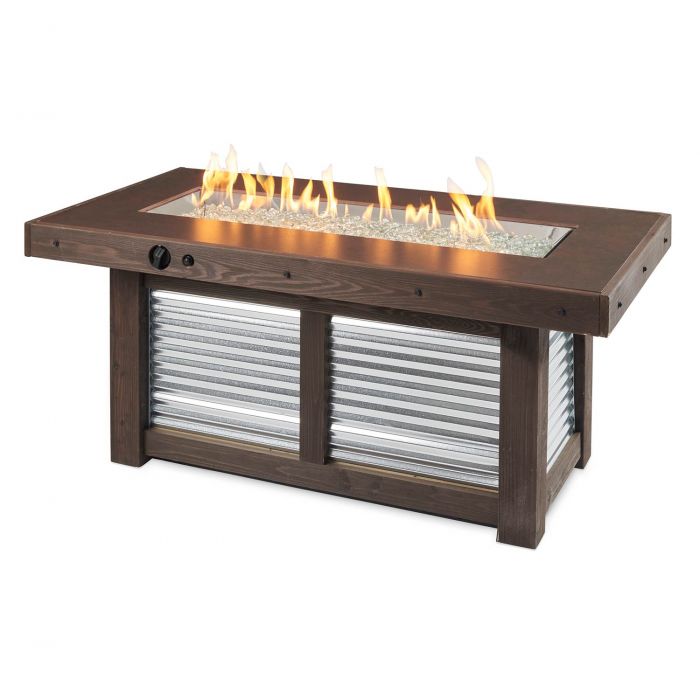 Denali Brew Linear Gas Fire Pit Table