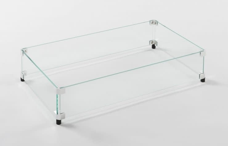 12" X 24" Rectangular Glass Wind Guard