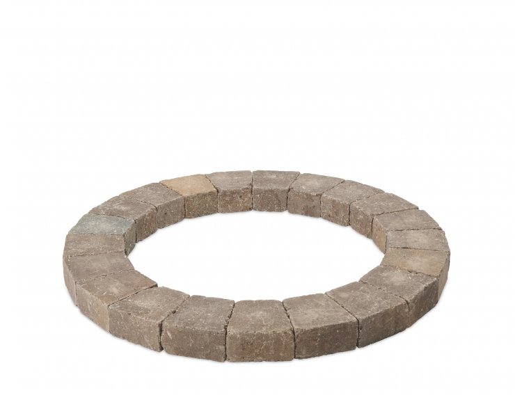 Bronson Block Round Gas Fire Pit Kit