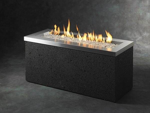 Stainless Steel Key Largo Linear Gas Fire Pit Table