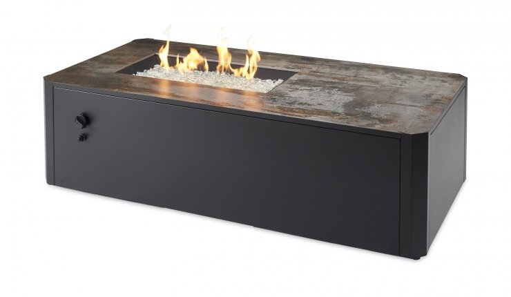 Kinney Rectangular Gas Fire Pit Table