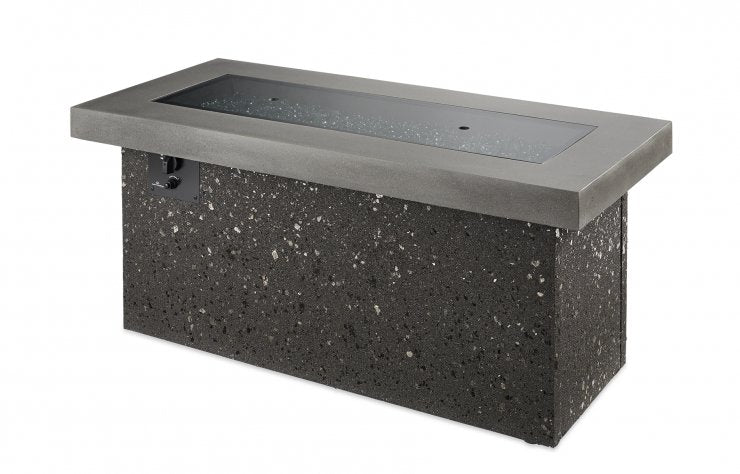 Grey Key Largo Linear Gas Fire Pit Table