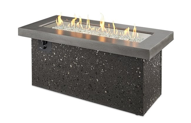 Grey Key Largo Linear Gas Fire Pit Table