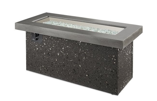 Grey Key Largo Linear Gas Fire Pit Table