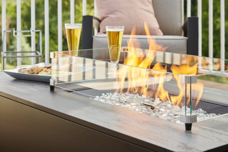 Kinney Rectangular Gas Fire Pit Table