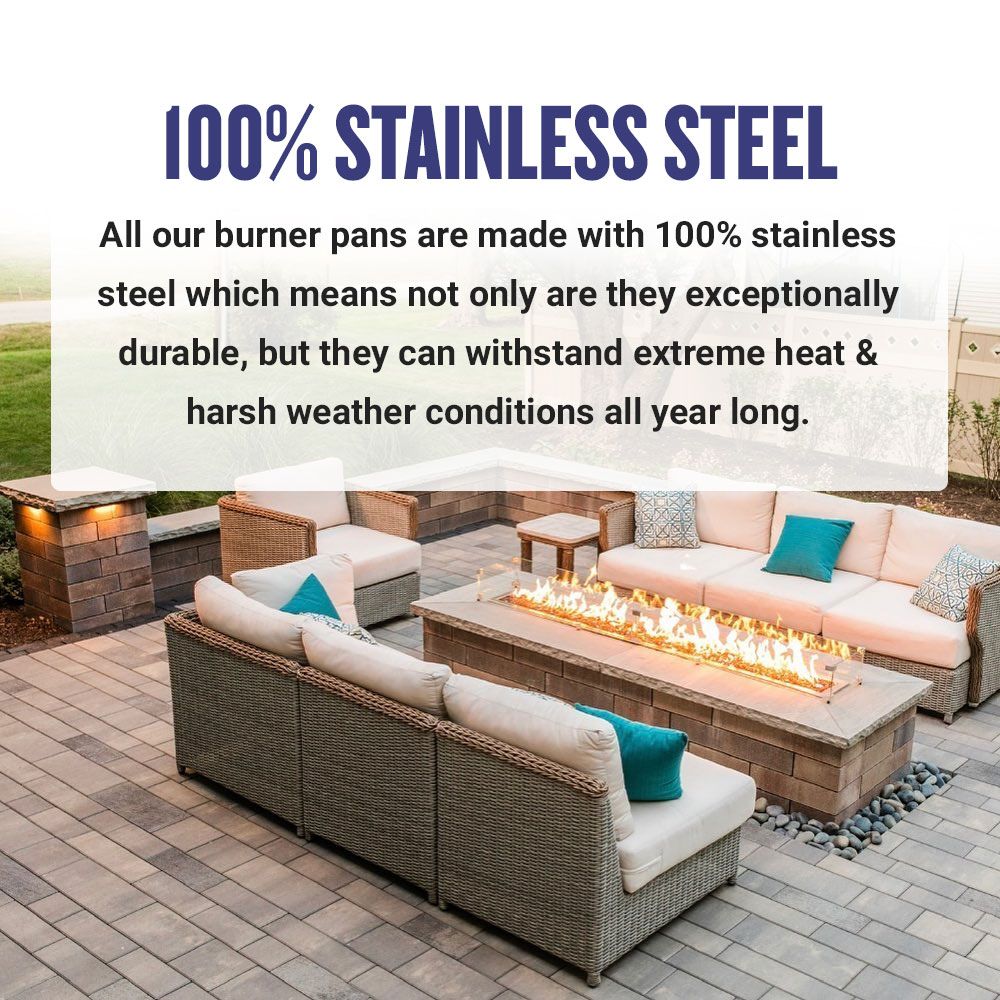 Linear Drop-In Fire Pit Pans