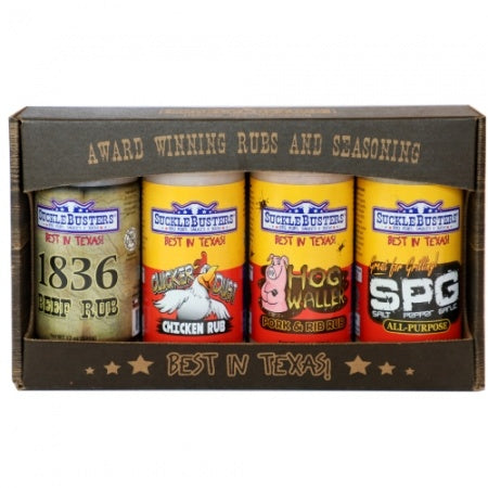 Gift Box - 4 Pack BBQ Rubs 12oz