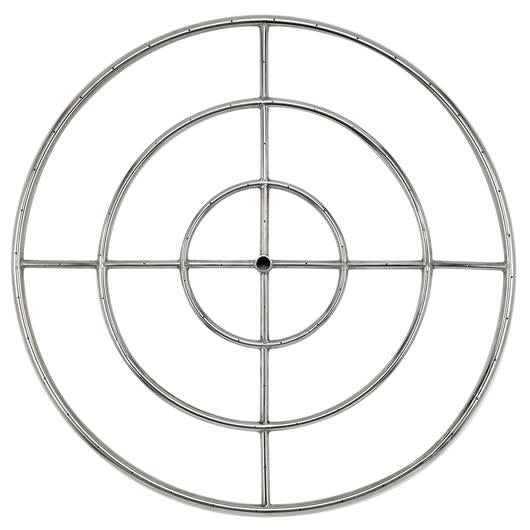 Triple-Ring Stainless Steel Burner with a 3/4" Inlet