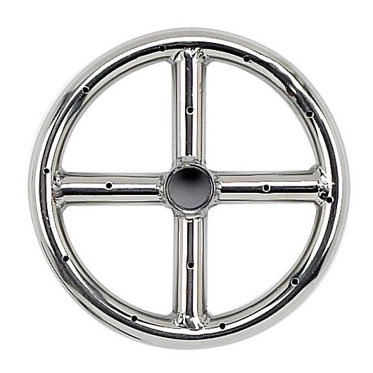 6" Single-Ring Stainless Steel Burner with a 1/2" Inlet