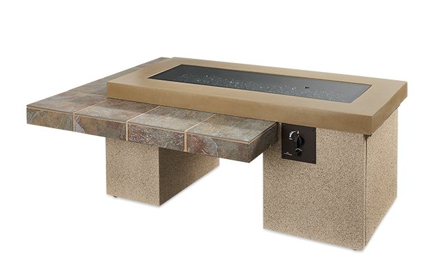 Brown Uptown Linear Gas Fire Pit Table